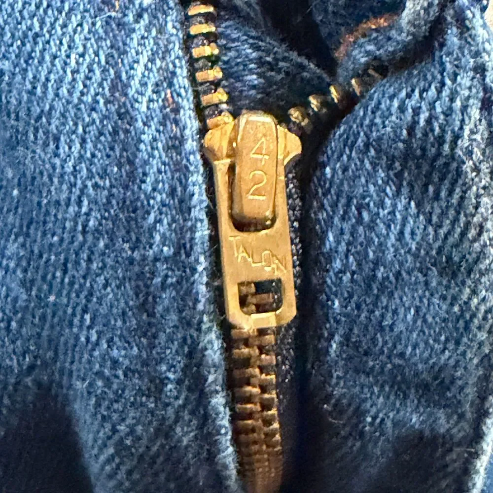 Vintage 70s Wrangler Bootcut Jean Men's Size 32x31 Blue Talon Zipper 8544OPS